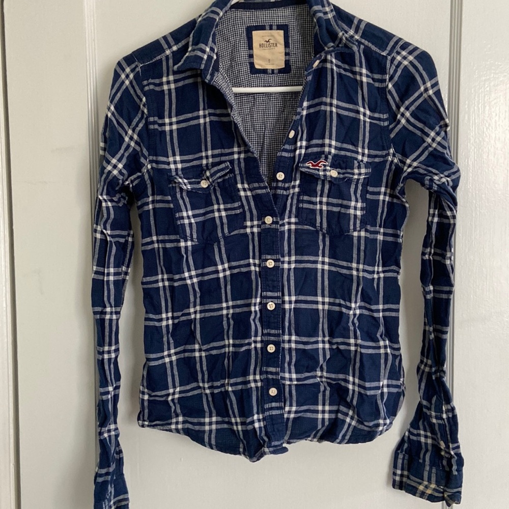 Blue Hollister Flannel